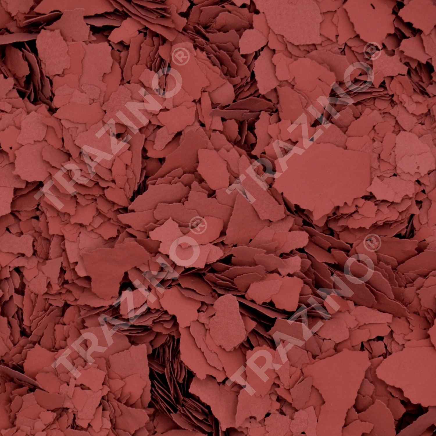 Trazino® Farbchips in Englischrot zum Einstreuen für Beschichtungen Trazino® Farbchips in Englischrot zum Einstreuen für Beschichtungen